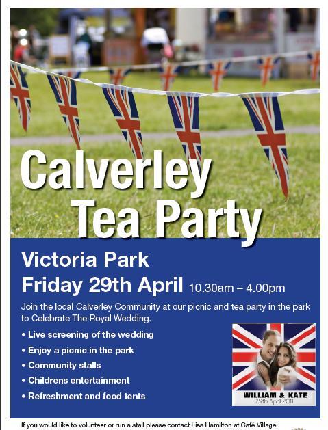 royal wedding tea party. Calverley Royal Tea Party